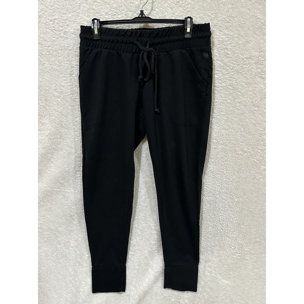 Free People FP Movement Sunny Skinny‎ Sweatpants Black Womens Sz M Elastic Waist